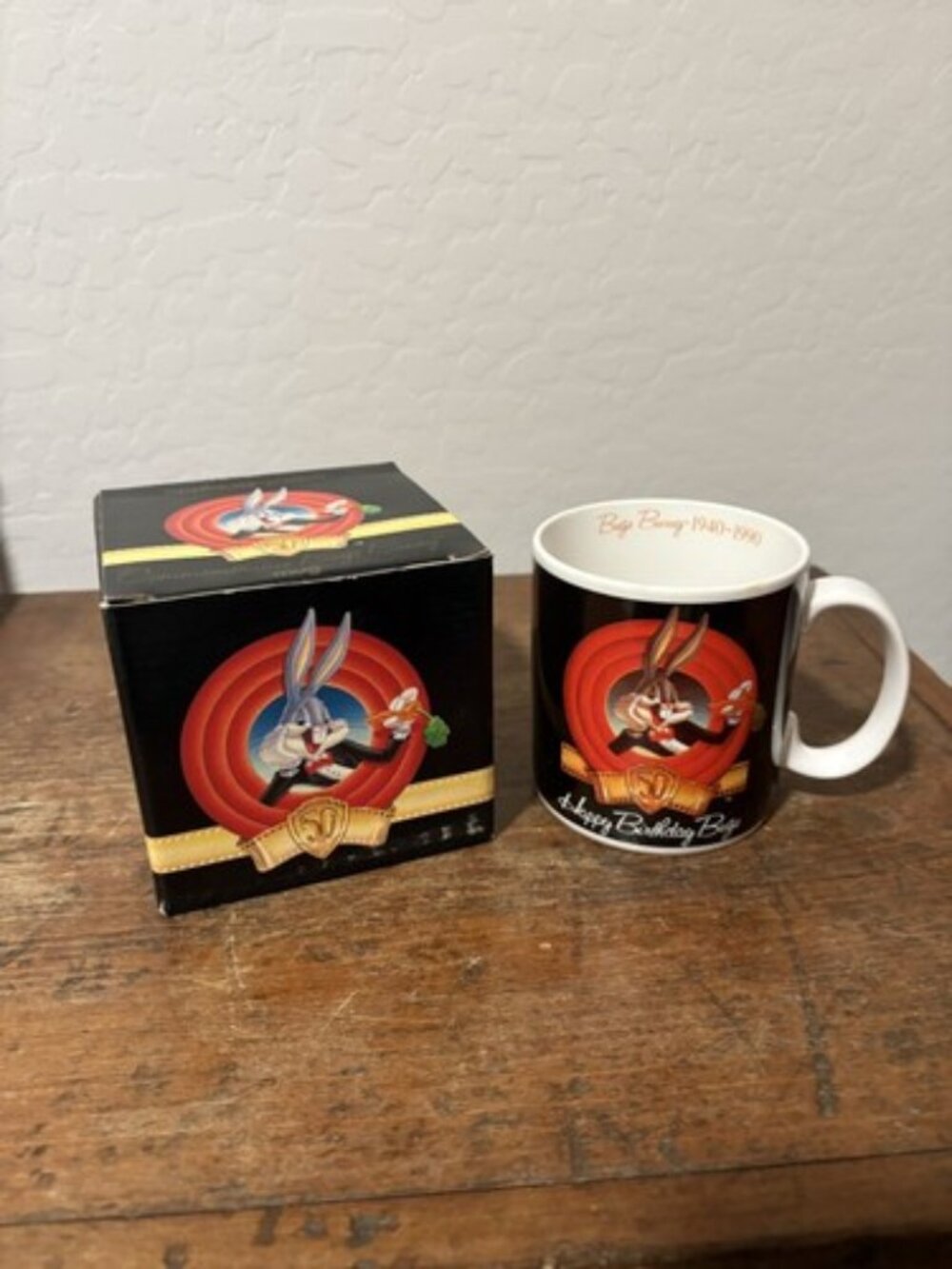 Bugs Bunny Happy 50th Birthday Coffee mug. 1989. New.